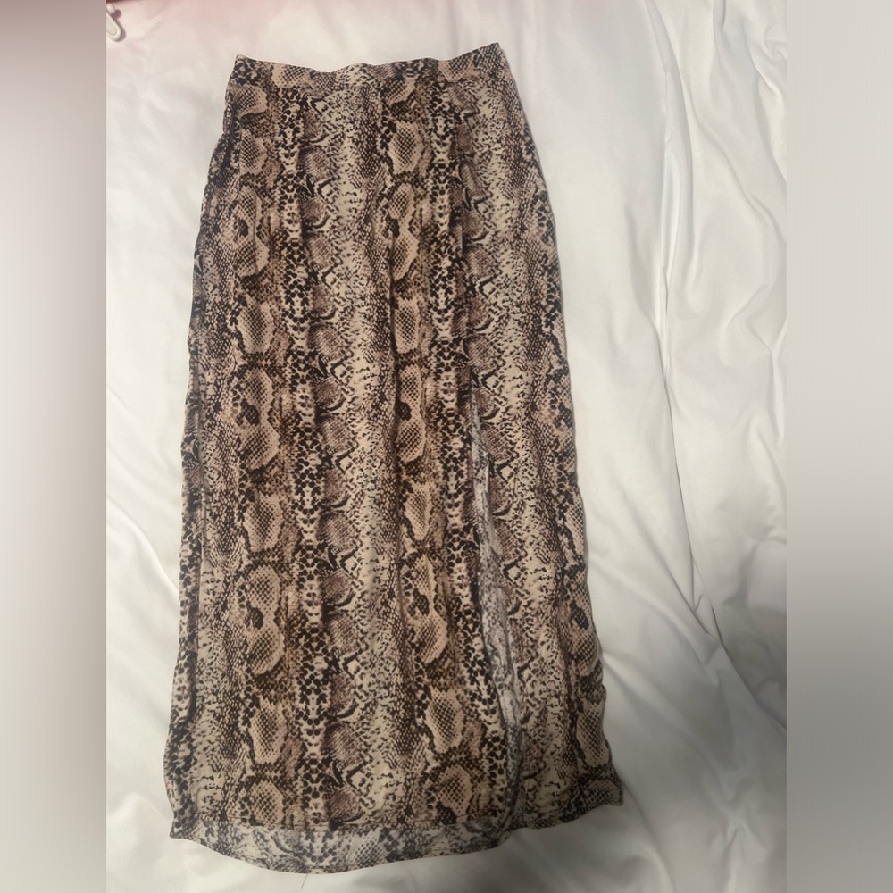 Snake print skirt